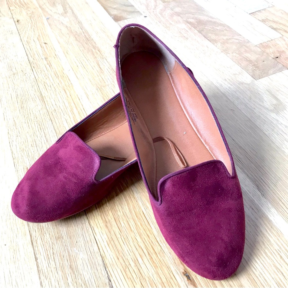 Deep red flats